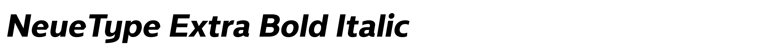 NeueType Extra Bold Italic